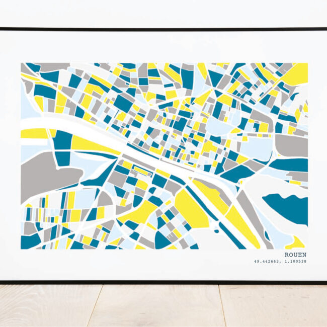 Illustration carte Rouen